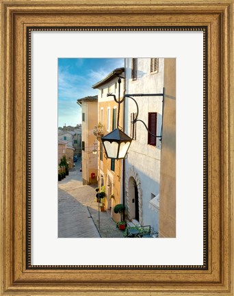 Framed Montalcino Street Lamp #1 Print