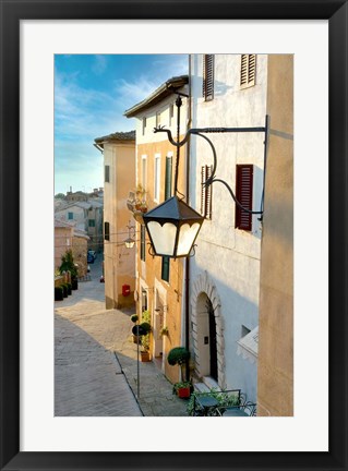 Framed Montalcino Street Lamp #1 Print