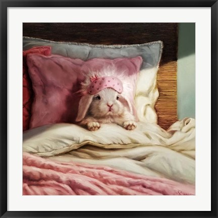 Framed Bed Hare Print