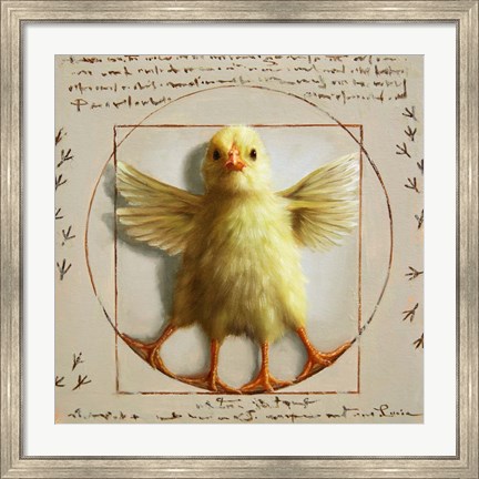 Framed Vitruvian Chick Print