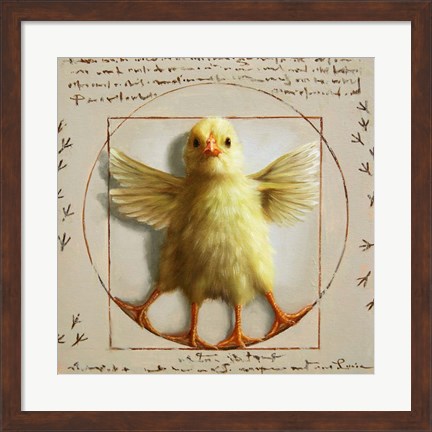 Framed Vitruvian Chick Print