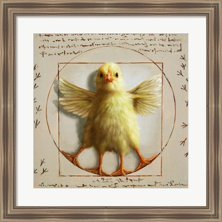 Framed Vitruvian Chick Print