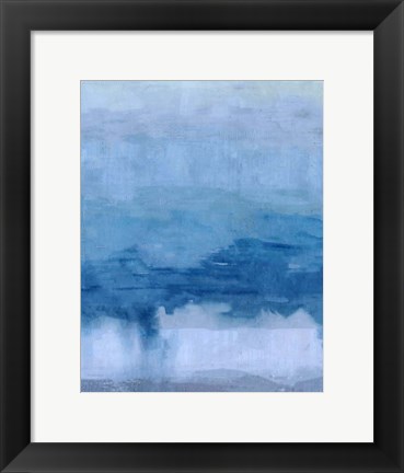 Framed Cerulean Abstract Print