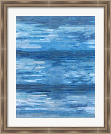 Framed Sapphire Abstract Print