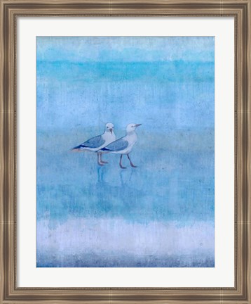 Framed Sky Blue Sea Gals Print