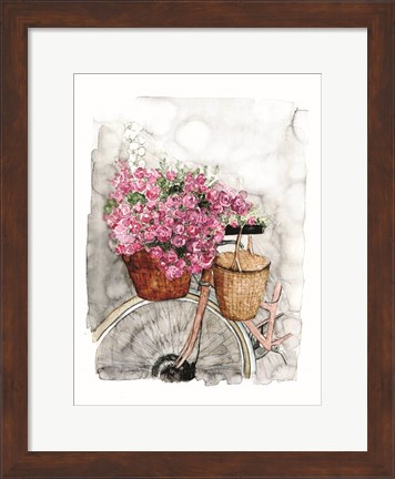 Framed Bicycle in Spring Print