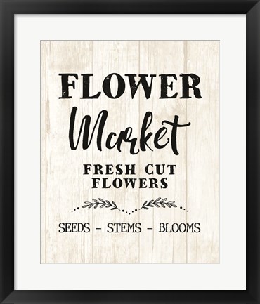 Framed Flower Market Print