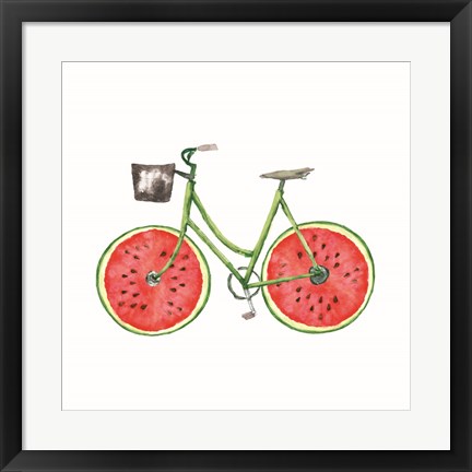 Framed Watermelon Bike Print