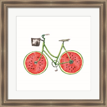 Framed Watermelon Bike Print