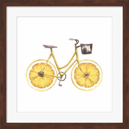 Framed Lemon Bike Print