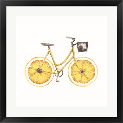 Framed Lemon Bike Print