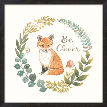 Framed Be Clever Fox Print