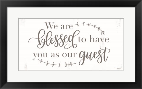 Framed Blessed Guest Print