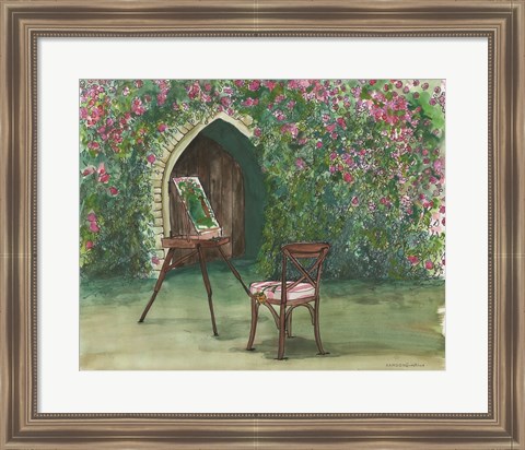 Framed Garden Painting Print