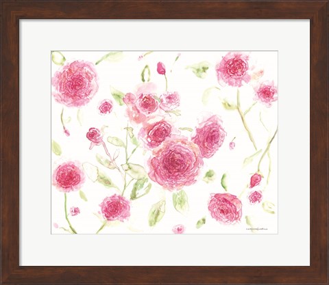 Framed Pink Poises Print