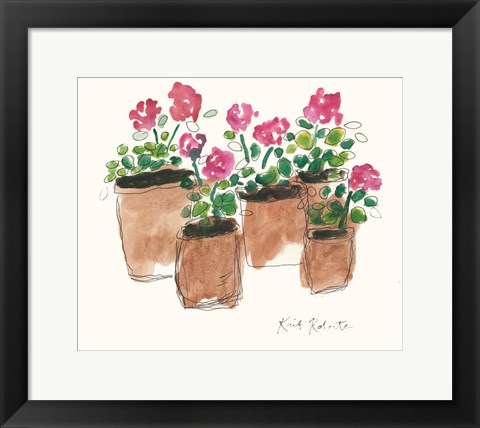 Framed Geranium Sunday Print