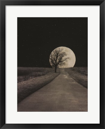 Framed Moonlit Country Road Print