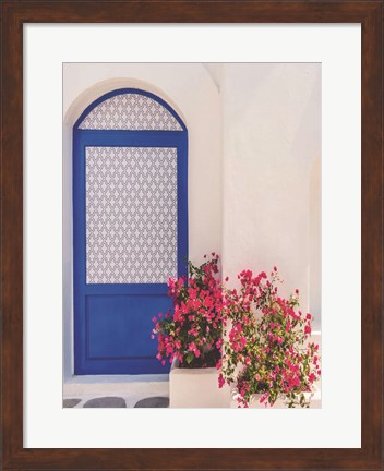 Framed Santorini Door Print