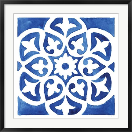 Framed Andalusian Tile IV Print