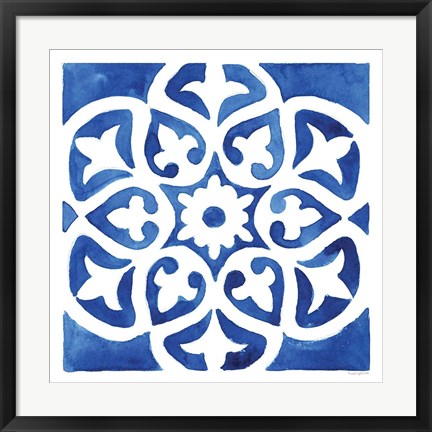 Framed Andalusian Tile IV Print