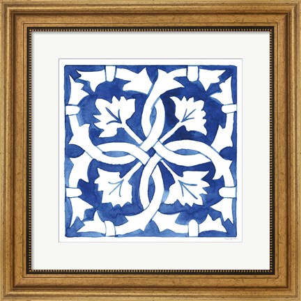 Framed Andalusian Tile III Print