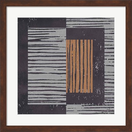 Framed Primitive II Gray Print