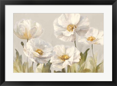 Framed White Anemones Print