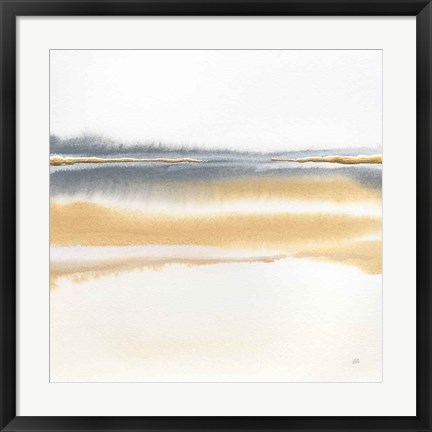 Framed Beige and Gold II Print