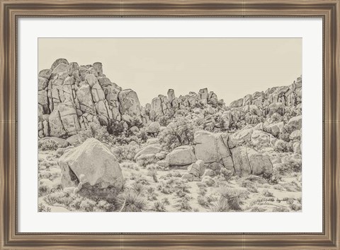 Framed Joshua Tree V Neutral Print