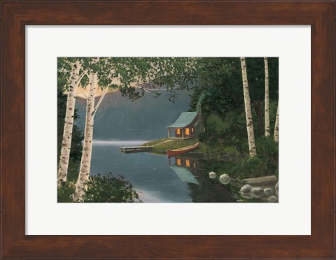 Framed Quiet Evening I Summer Print