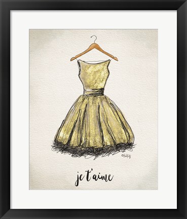 Framed Je T&#39;aime Dress Print