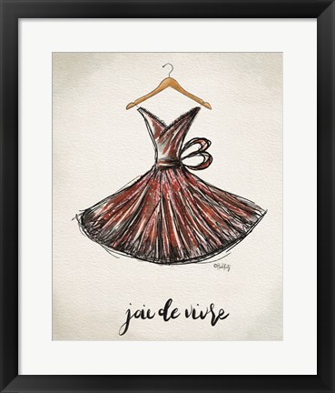 Framed Joie de Vivre Dress Print