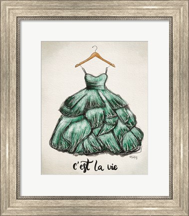 Framed C&#39;est La Vie Dress Print