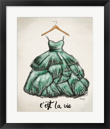 Framed C&#39;est La Vie Dress Print