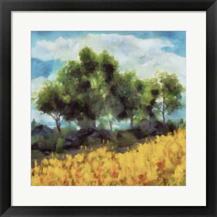 Framed Mellow Yellow Landscape II Print