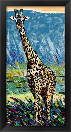 Framed Regal Giraffe I Print