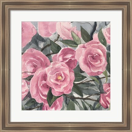 Framed Watercolor Roses II Print