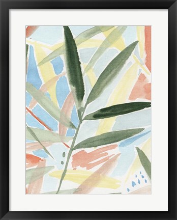 Framed Tropical Impression I Print