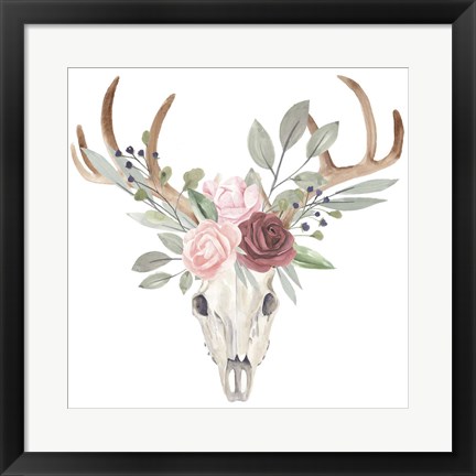 Framed Branched Posy I Print