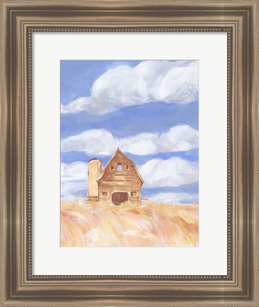 Framed Wheatfield Barn II Print