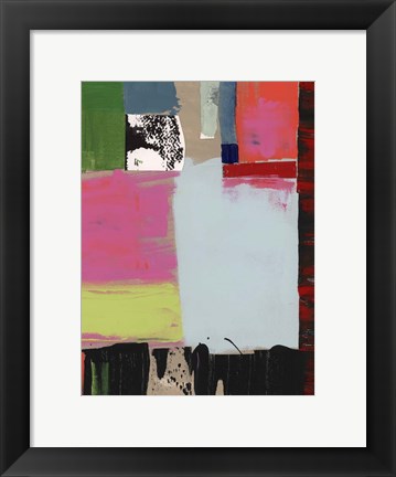Framed Pink Blocks III Print
