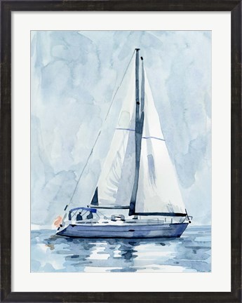 Framed Lone Sailboat II Print