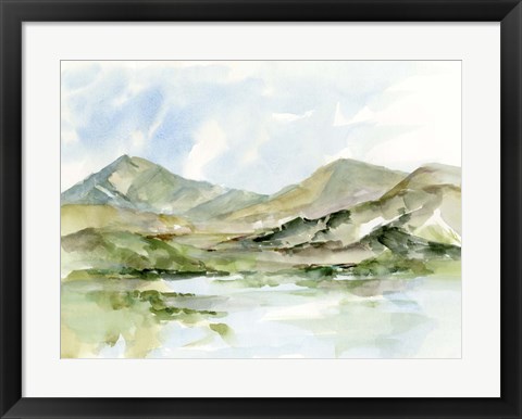 Framed Serene Mountains II Print