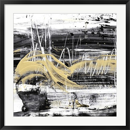 Framed Gold Wave I Print