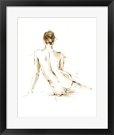 Framed Drybrush Figure Study II Print