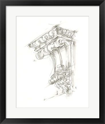 Framed Corbel Sketch II Print