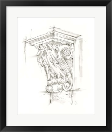 Framed Corbel Sketch IV Print