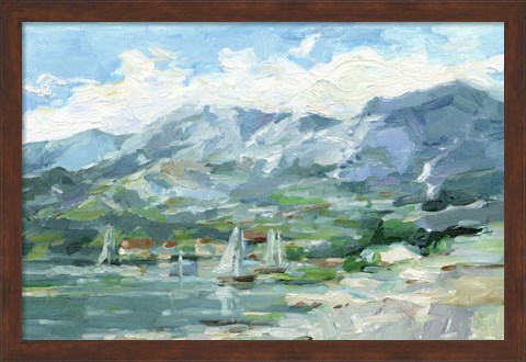 Framed Sailing Along the Coast I Print