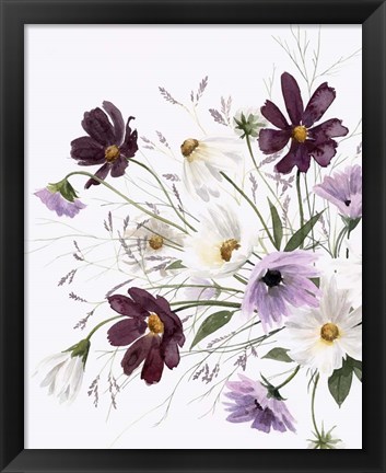 Framed Amethyst Bouquet I Print