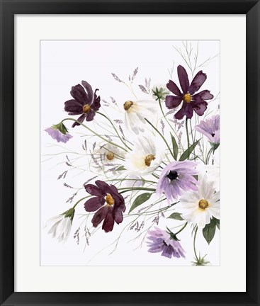 Framed Amethyst Bouquet I Print